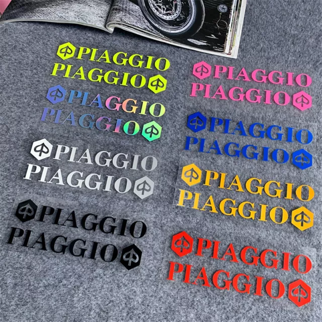 PIAGGIO Vespa Motorcycle Reflective Sticker Pedal  Car Logo 3D Letter Decal