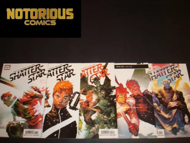 Shatterstar 1-5 Complete Comic Lot Run Set Marvel Collection