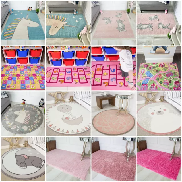 Childrens Large Girls Boys Bedroom Playroom Floor Mat Carpets Kids Play Fun Rugs