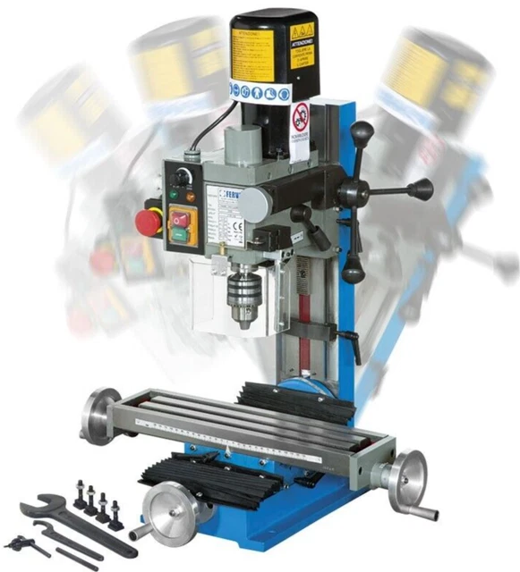 Fresatrice Verticale SOGI S2-80D Da Banco Per Metall - Motore 1.1 KW Monofase, Testa Inclinabile - Foto 9