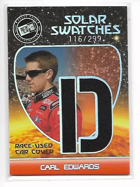 Carl Edwards 2009 Press Pass Eclipse Solar Swatches Race-Used Car Cover 116/299