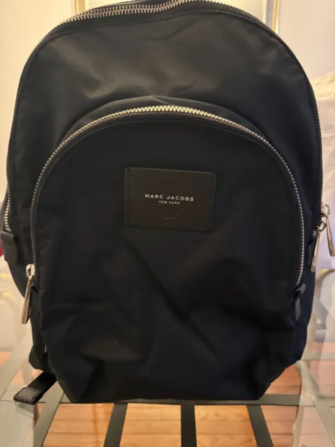 Marc Jacobs New York Black Nylon Backpack with Front Pocket