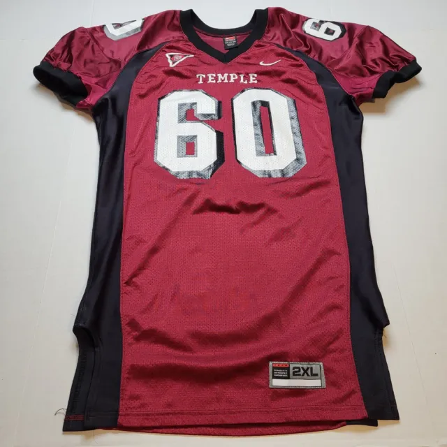 Temple University Nike Football Jersey Mens 2XL Team Big East Red Black Y2k B86