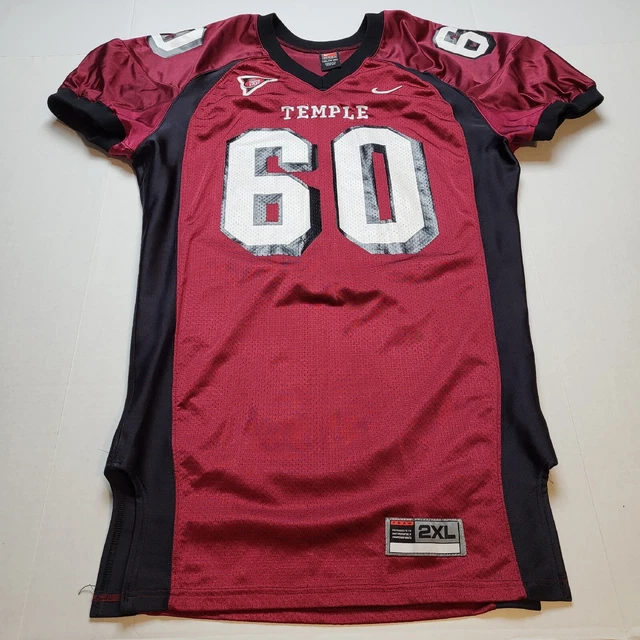 Temple University Nike Football Jersey Mens 2XL Team Big East Red Black Y2k B86 Temple University Nike Football Jersey Mens 2XL Team Big East Red Black Y2k B86
