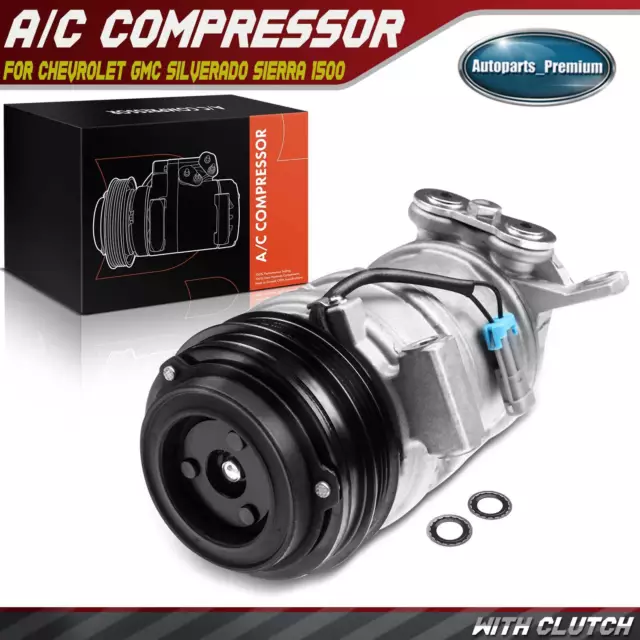 A/C AC Compressor with Clutch for Chevrolet Silverado Tahoe GMC Sierra 1500 2500