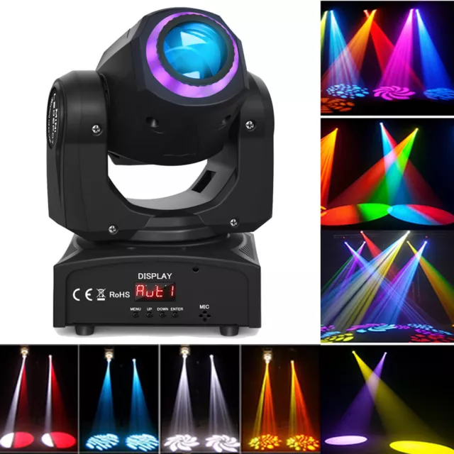 8x 50W RGB Moving Head Bühnenlicht 8 GOBO Farbmischung DMX DJ Disco Party Show