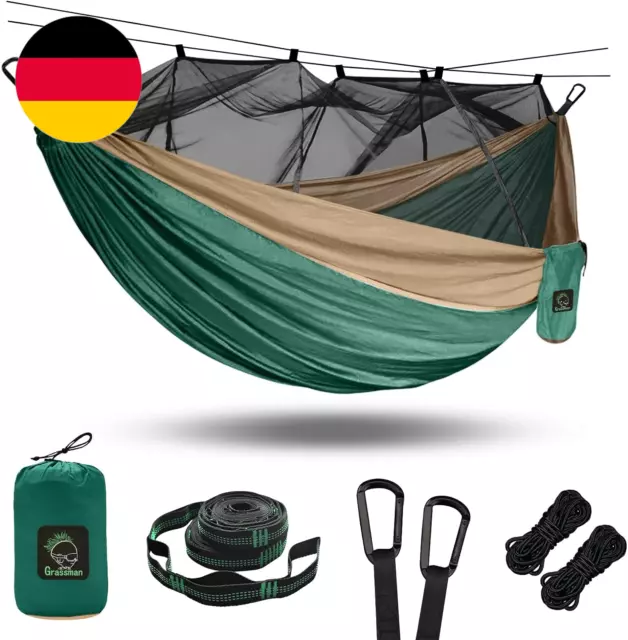 Camping Hängematte Mit Moskito/Bug Netz, Tragbare Fallschirm Nylon Hängematte Mi