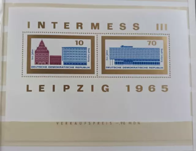 DDR 1965 Block 24  postfrisch  Intermess III Leipzig1965