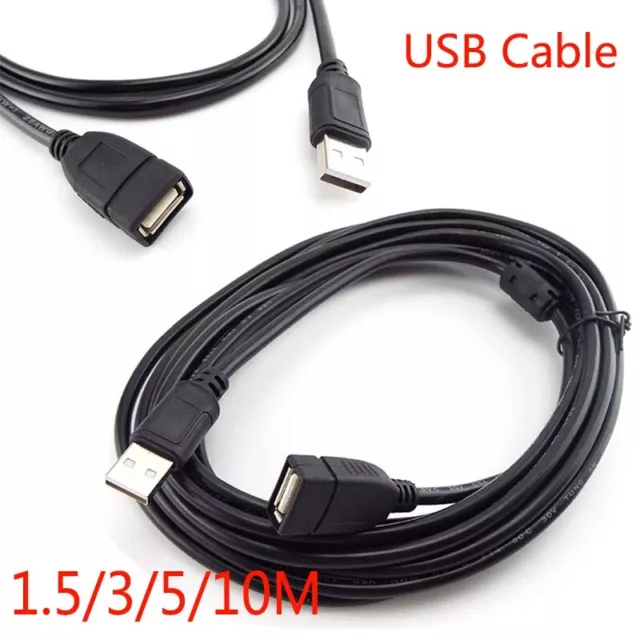 1.5/3/5/10M USB 2.0 Male Female Extension Data Charger Cable Cord Wire Adapter