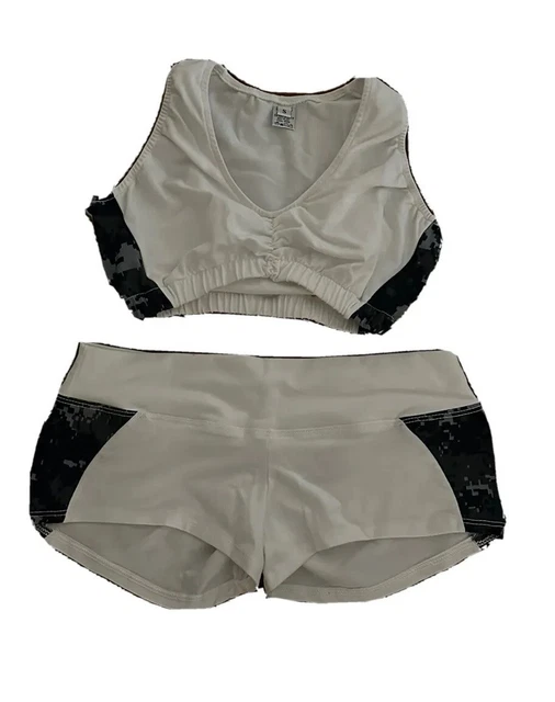 Pole Dance Wear and Fitness Set Sample Sale - Small - Blue Camouflage