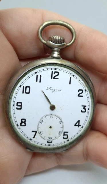 LONGINES EFCO N Silver 0,800 Orologio Tasca Pocket Watch
