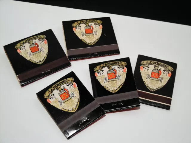 Vintage Luchows German Restaurant - New York City, NYC - Matchbooks X 5 4