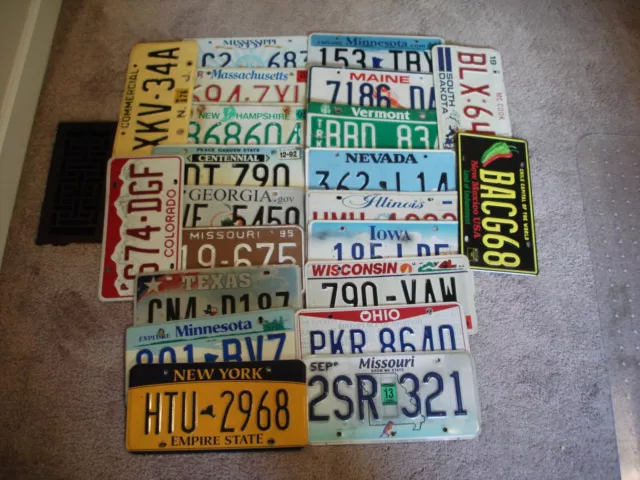 Lot Of 22   Us     License Plates  Buy All States Here Fast Shipping