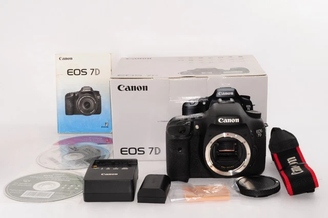 Mint Canon EOS 7D SLR Digital Camera Low Shots 16186 Body Black w/Box JAPAN