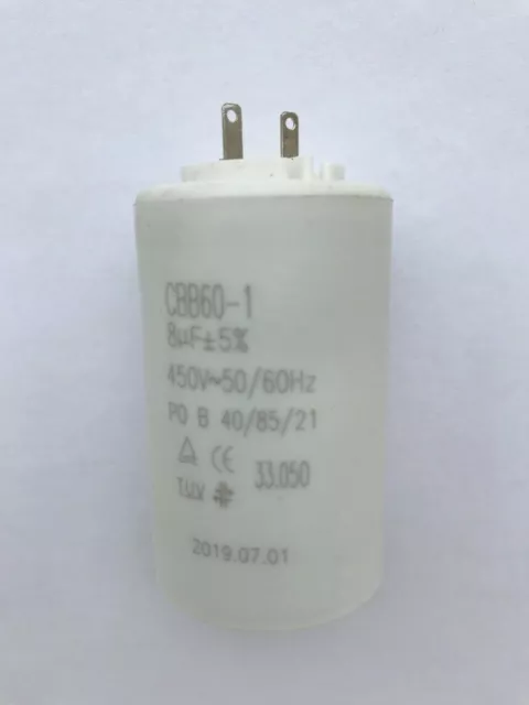 Condensateur de 8uF 8µF compatible 7,5µF 7,5uf pour moteur SOMFY SIMU NICE