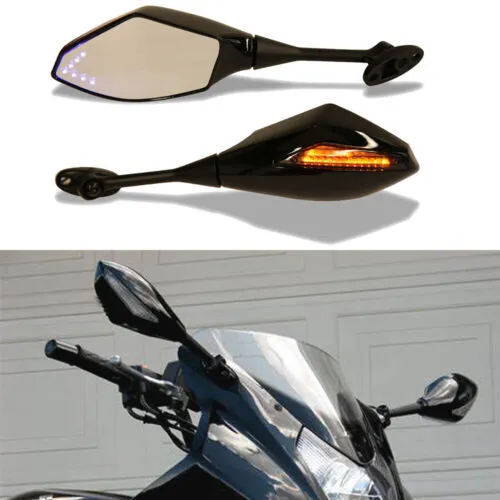 Motorrad-Rückspiegel mit LED-Blinker für Honda 125R/ 150R/ 250R CBR600 900 1000