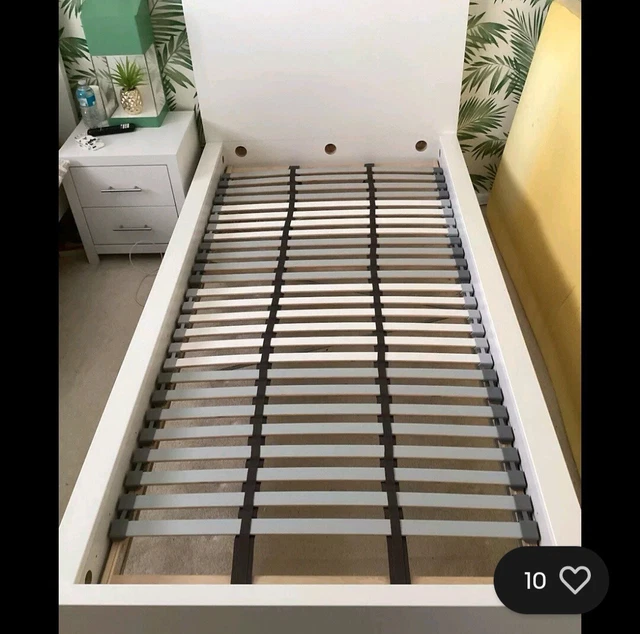 WHITE MALM SINGLE Bed Frame £50.00 PicClick UK