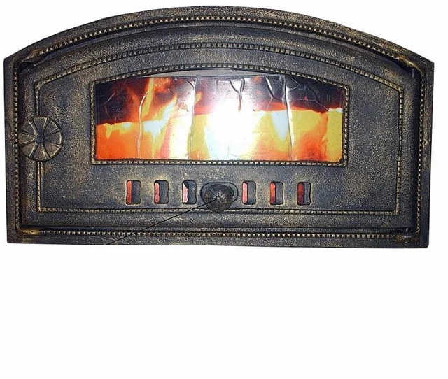 CAST IRON FIRE Door Clay Bread Oven Pizza Stove Quality Old Cooper (E