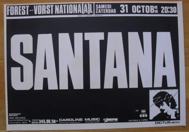 SANTANA original silkscreen concert poster '81