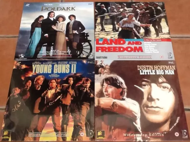 JOB LOT 4 RARE LASERDISC FILMS Brand New & Sealed YOUNG GUNS 2 LAND & FREEDOM +2