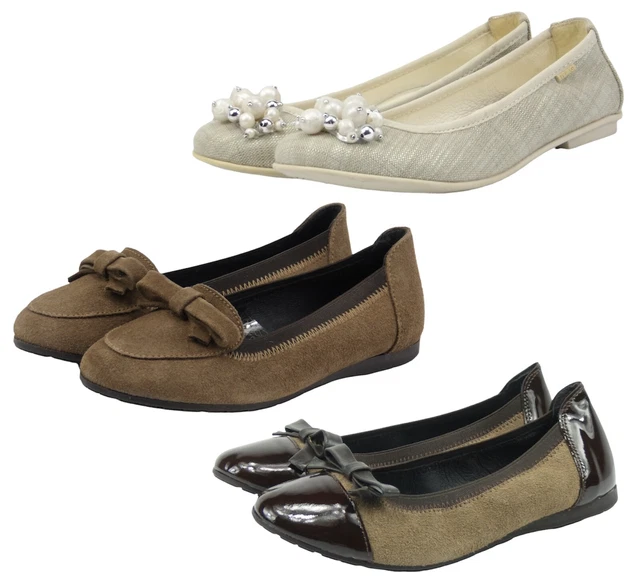 Ballerine Scarpe bambina OUTLET -30% mocassino vera pelle scamosciate fiocco