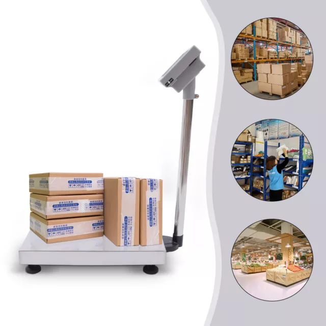 660lbs Weight Computing Digital Floor Platform Scale Postal Shipping Mailing US