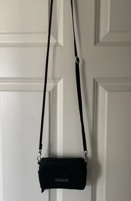 Vera Bradley Black Mini Crossbody Wallet Bag