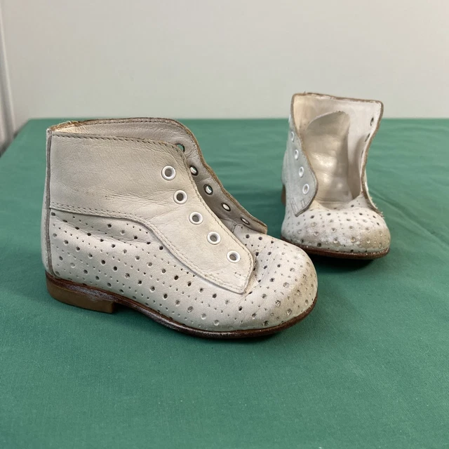 BABYBOTTE Premiers Pas France CHAUSSURES BÉBÉ POUPÉE EN CUIR BLANC  Pointure 18
