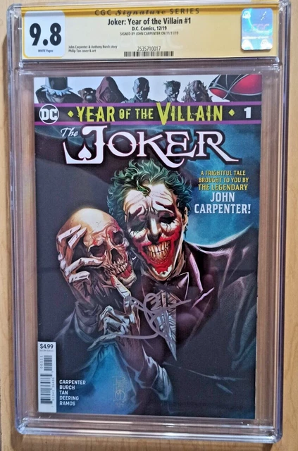 Cgc  Joker Year Of The Villain #1 Signed By John Carpenter