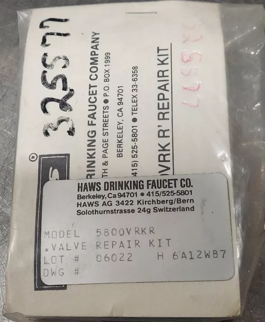 Haws 5800VRKR Drinking Fountain Valve Repair Kit
