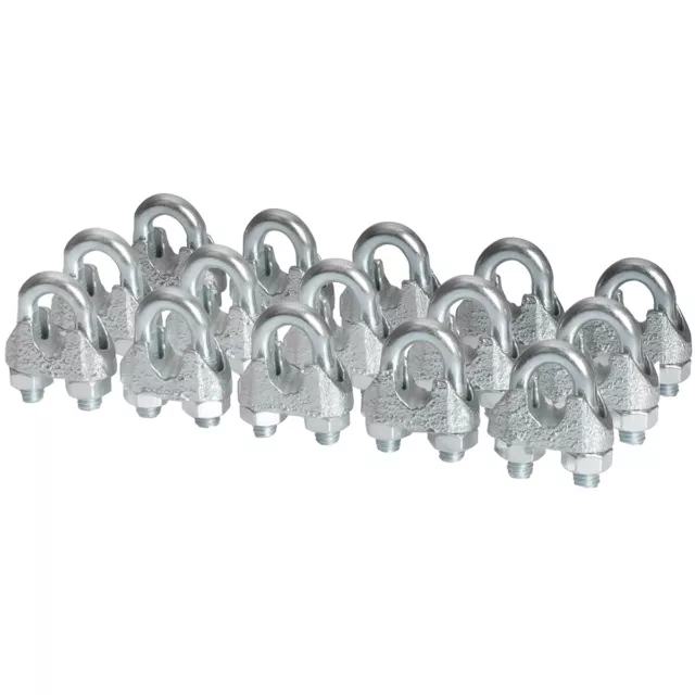 15x Pince 4mm Forme D'Étrier pour Câbles Bügelformklemmen Galvanisé din 741