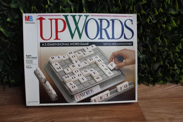 UpWords Board Game 3D Word Game 1988 Milton Bradley Vintage **complete**