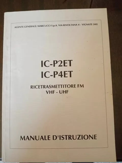 ICOM IC-P2ET Manuale Operativo