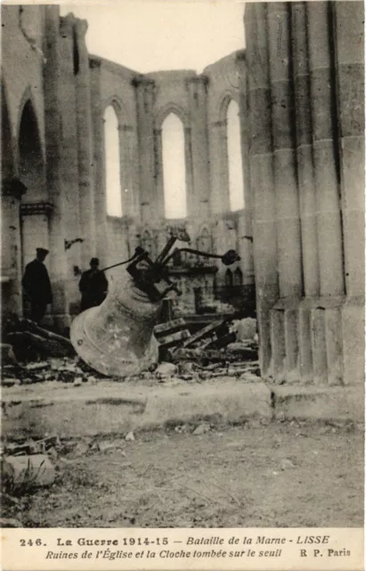 CPA MILITAIRE Bataille de la Marne-LISSE, Ruines de l'Eglise (315544)