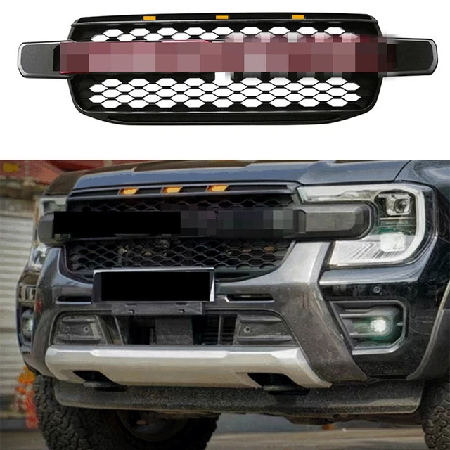 FRONT GRILLE FITS for Ford Ranger 2023 2025 T9 W/Light Letters Matte