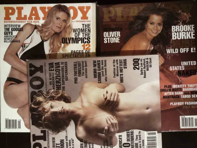 SET / SET mit 3 US PLAYBOY 2004 Zeitschriften AUGUST September NOVEMBER @ EX bis Neuwertig