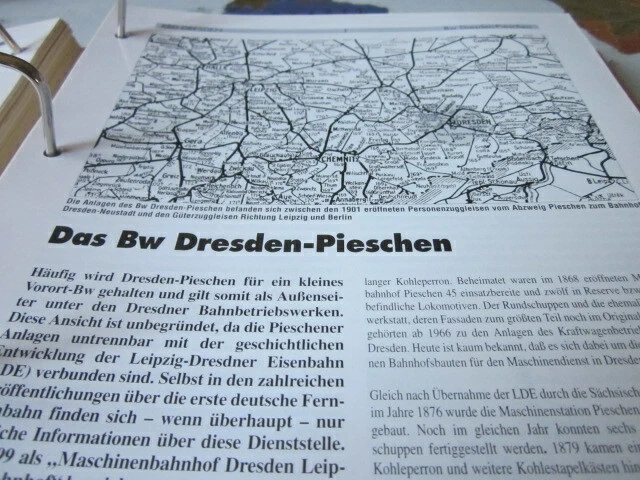 BAHNBETRIEBSWERK MIT GLEISPLAN N 14 Dresden Pieschen 16S EUR 8,80