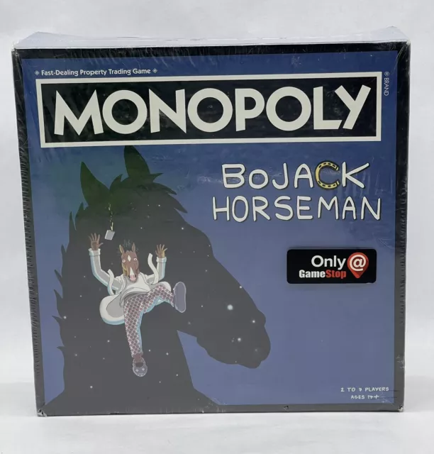 BOJACK HORSEMAN ED. MONOPOLY BOARD GAME RARE BOX Gamestop Exclusive New & Sealed