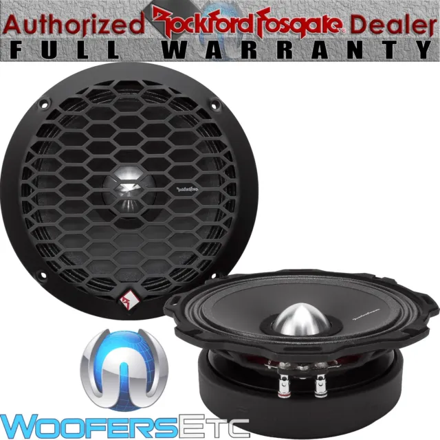 (2) Rockford Fosgate Pps4-6 Punch 6.5" Car Audio 4-Ohm Mid-Bass Speakers Pair