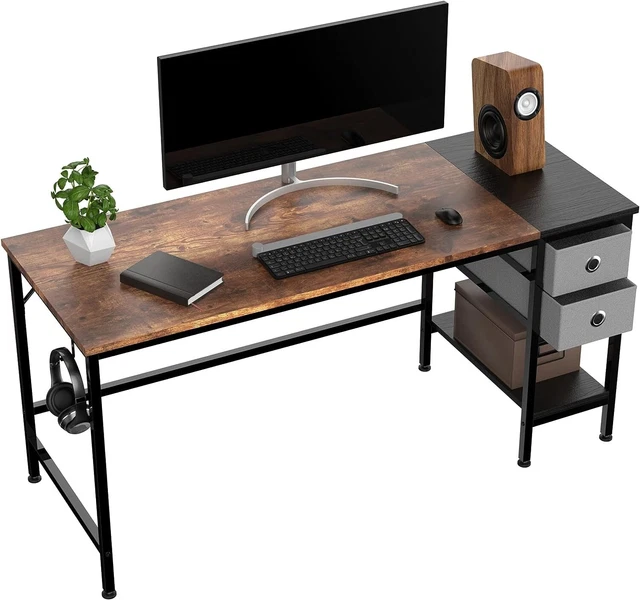 HOMIDEC Computadora Escritorio Oficina Escritorio de Trabajo para Estudiante y Trabajador 120x50x75cm