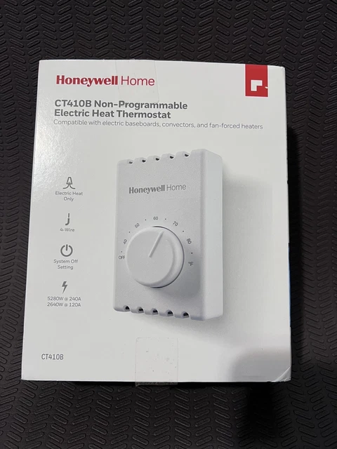 HONEYWELL HOME CT410B Electric Heat Thermostat 4-Wire - New Open Box