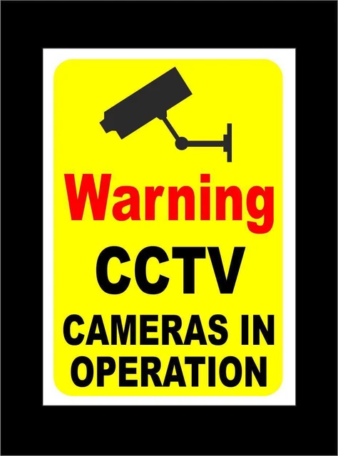 Click Camera Images Sticker WARNING CCTV CAMERAS IN OPERATION sign or sticker choice of size ...