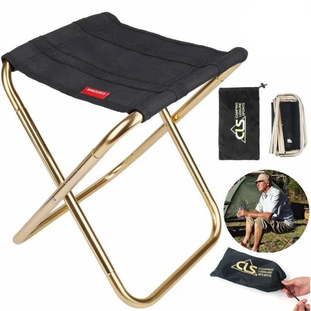 Portable Folding Chair Flat Folding Camping Strong Stool Travel Walking
