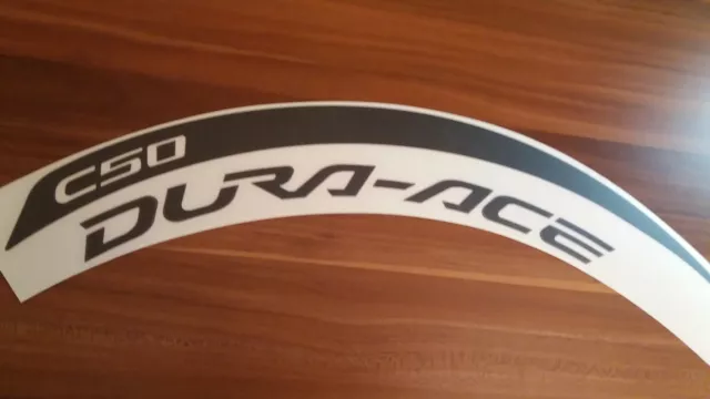 Reflective Black Dura Ace C50 Rim Decal Set  For Two Wheels 2