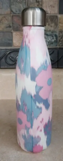Stainless Steel Insulated Water Bottle: S'WELL Pastel Lillies Floral Design