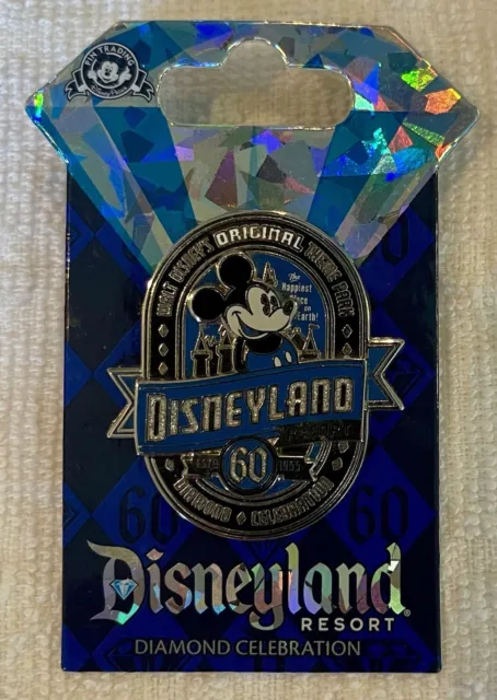 Disneyland Resort 60th Diamond Celebration Mickey Mouse Pin Disney Parks NEW!