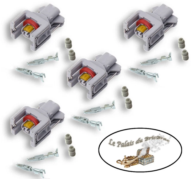 LOT DE 4 Connecteurs- Injecteur Diesel- Compatible Injecteurs Delphi - 2 Broches EUR 31,30