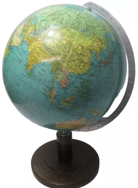 Vintage Mid Century German Terrestrial 13" Inch Globe By Columbus Vgc