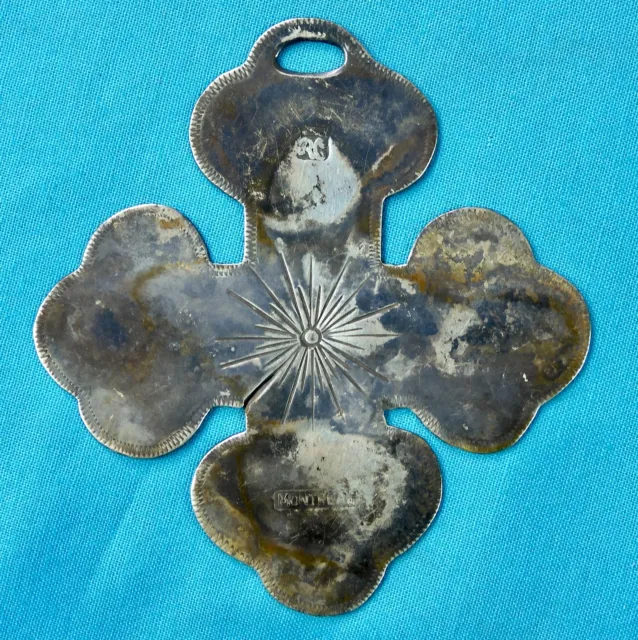 Antique Silver Fur Trade Native American Indian Pendant Cross Badge