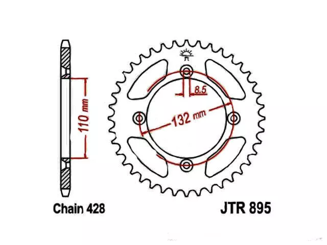 Wieres Kettenrad Schlamm passt an KTM SX85 Husqvarna TC85 GasGas MC85 45 Zähne